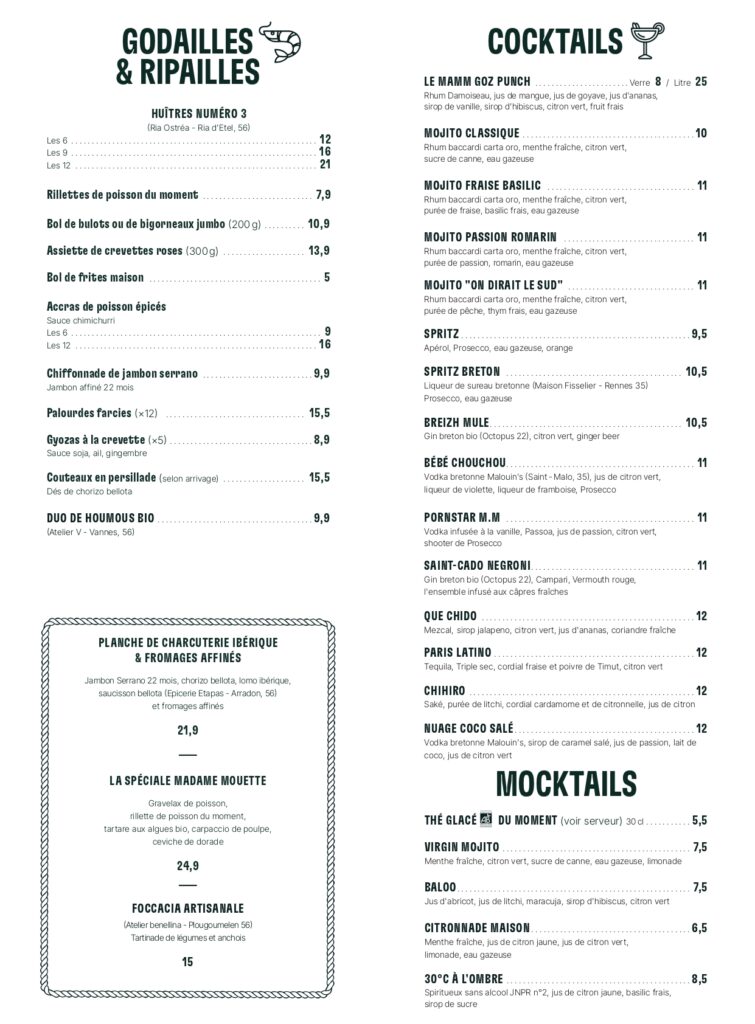 cocktails vue mer